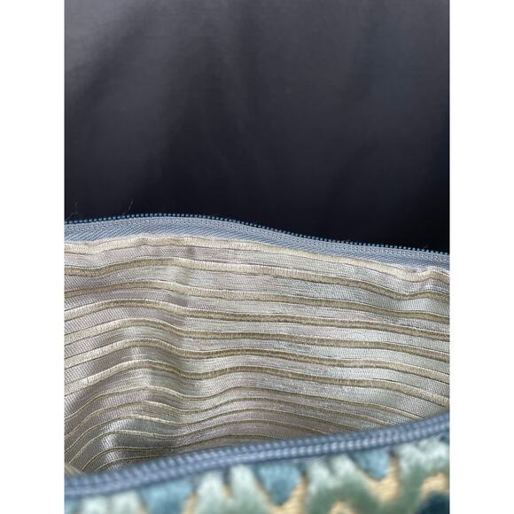 Handmade Bag, Unique One of a Kind Mixed Fabric, Asian Themed Satchel, Blue Hues - Picture 6 of 6